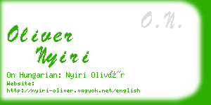 oliver nyiri business card